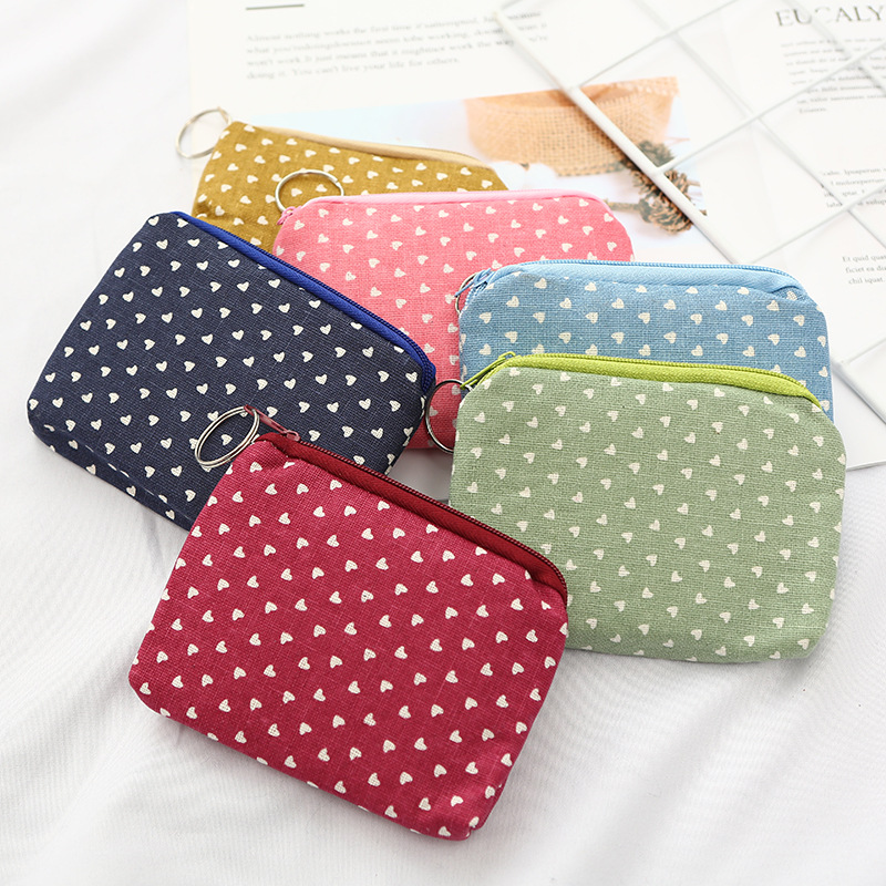 小钱包零钱包卡通钥匙包批发可爱大波点新款韩国零钱包时尚半月形热销