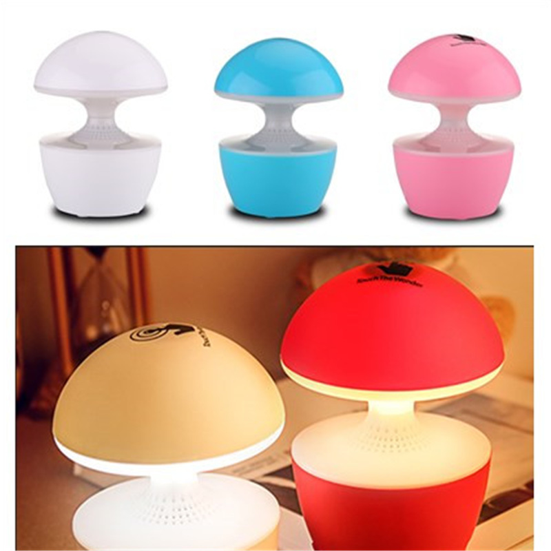 Lanlang T10 Creative Mushroom Table Lamp Speaker Laptop USB Colorful Magic Lamp Mini Speaker Gift