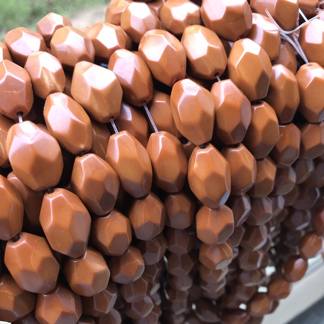 素珠十八棱手串橄榄核手串男士橄榄胡橄榄核雕刻素核原料长串项链