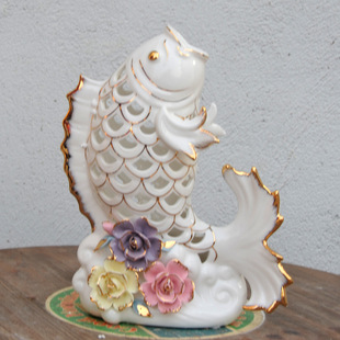 年年有鱼摆件 简约现代 客厅餐厅桌面摆件 陶瓷工艺品