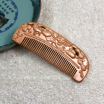 三生三世木梳雕刻梳子木梳美发工具双面雕刻创意按摩梳美发梳