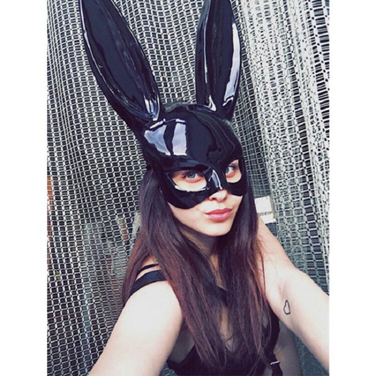 兔女郎面具 圣诞节面具酒吧ktv夜店 万圣节化妆舞会兔子耳朵面具