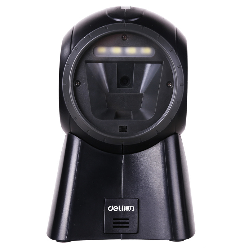 得力14960条码扫描器有线扫描机超市扫码机一维条码 二维码激光扫