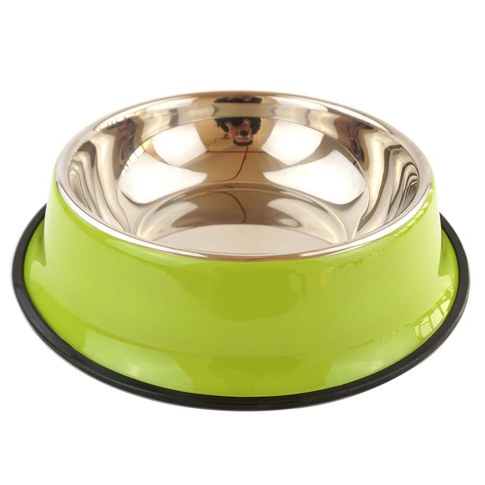 Qipei Color Stainless Steel Dog Cat Bowl Spray Paint Non-Slip Pet Bowl Dog Basin Color Dog Bowl Pet Supplies Wholesale