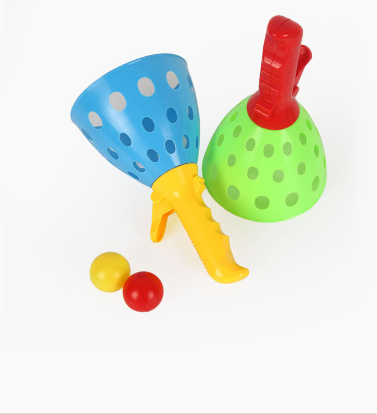 睿远新款儿童弹力球幼儿园塑料对接抛接球发射弹射球游戏玩具套装