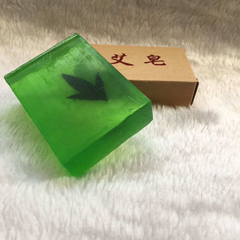 天然野生艾皂艾草精油香皂透明香皂洗脸沐浴 厂家直销 oem定制