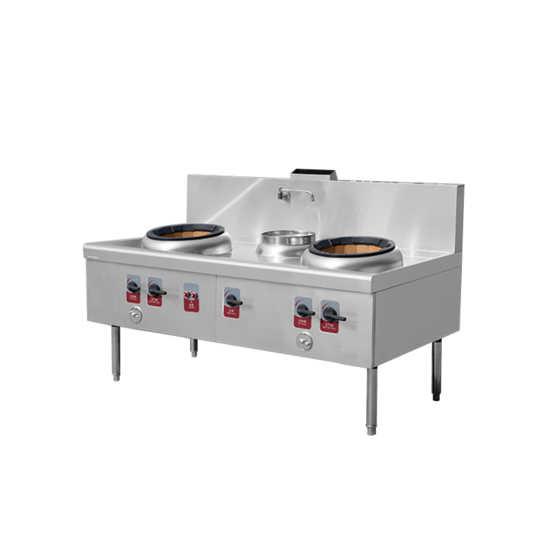 厨房设备炉灶 商用酒店学校食堂大锅猛火双炒单温液化气燃气炉灶