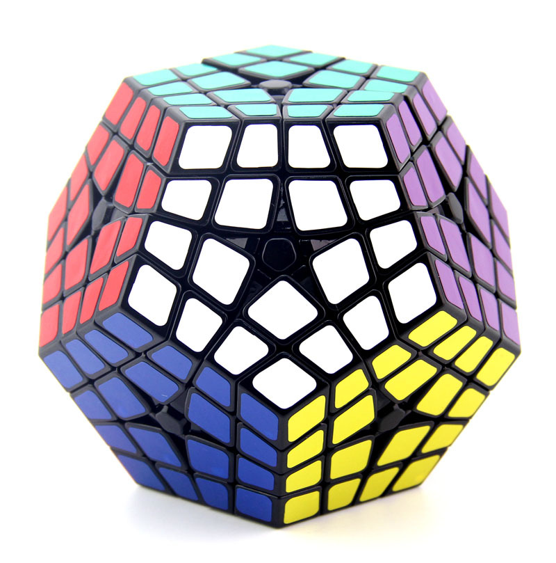 圣手四阶五魔方黑色十二面4层益智玩具魔方亚马逊wish热卖批发