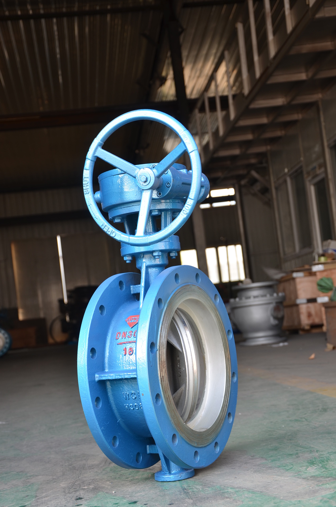 手动三偏心金属密封法兰硬密封蝶阀d343h-16c