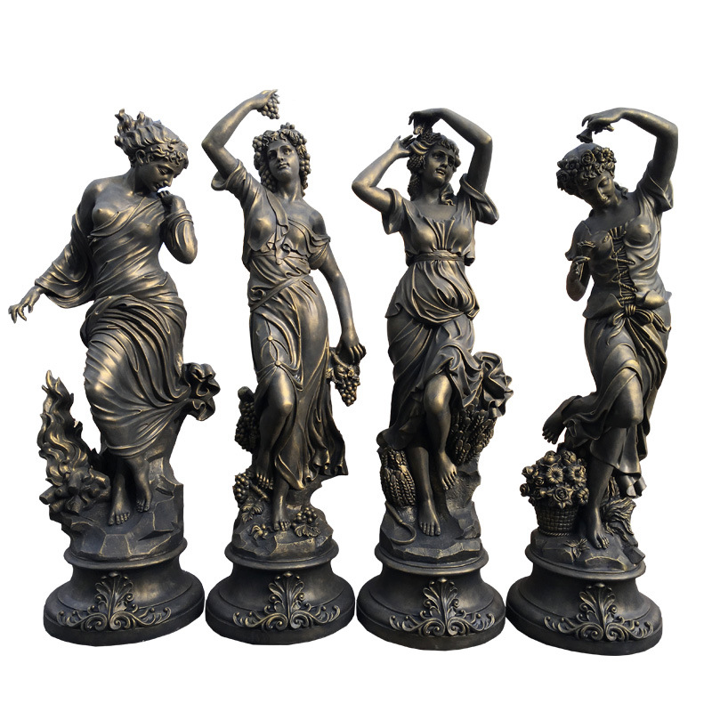 西方人物模型玻璃钢雕塑四季女神欧式别墅小区园林酒店摆件