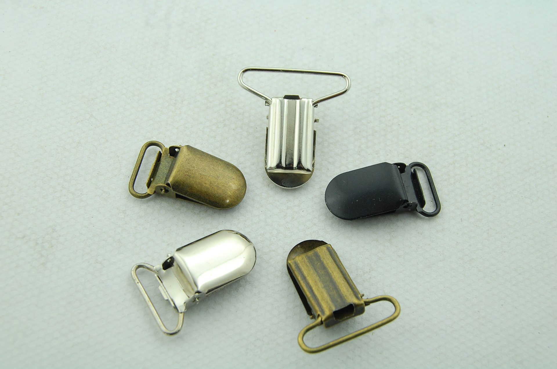 不锈钢金属鸭嘴夹 箱包长方鸭嘴扣 镀镍五金背带夹定做