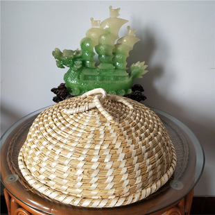 厂家供应优质芦苇杆锅盖纯手工匠心工艺锅盖编织锅盖防蒸汽笼帽