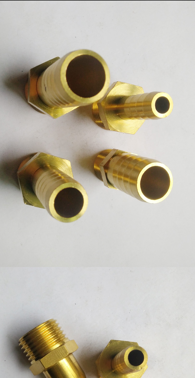 全铜加厚宝塔接头外丝皮管接头煤气接头宝塔咀管咀接头1分2分4分