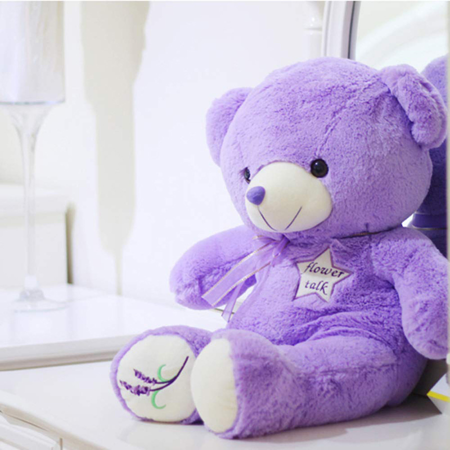 c836毛绒玩具紫色薰衣草小熊公仔泰迪熊毛绒玩具情人节公司活动礼