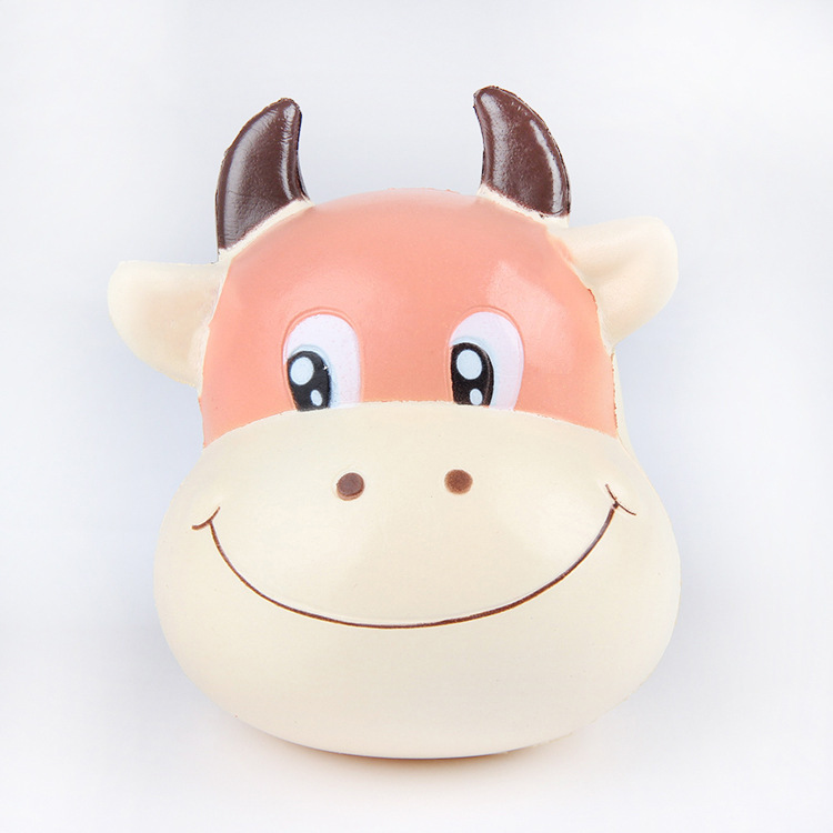 pu慢回弹squishy仿真大牛头pu发泡工艺记忆海绵捏捏乐玩具