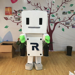 乐小博机器人卡通人偶服装定制机器人玩偶服套装成人行走表演道具