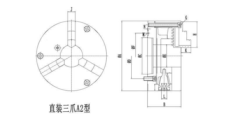 台湾千岛新品-千鸿高精度三爪卡盘sc-200a26