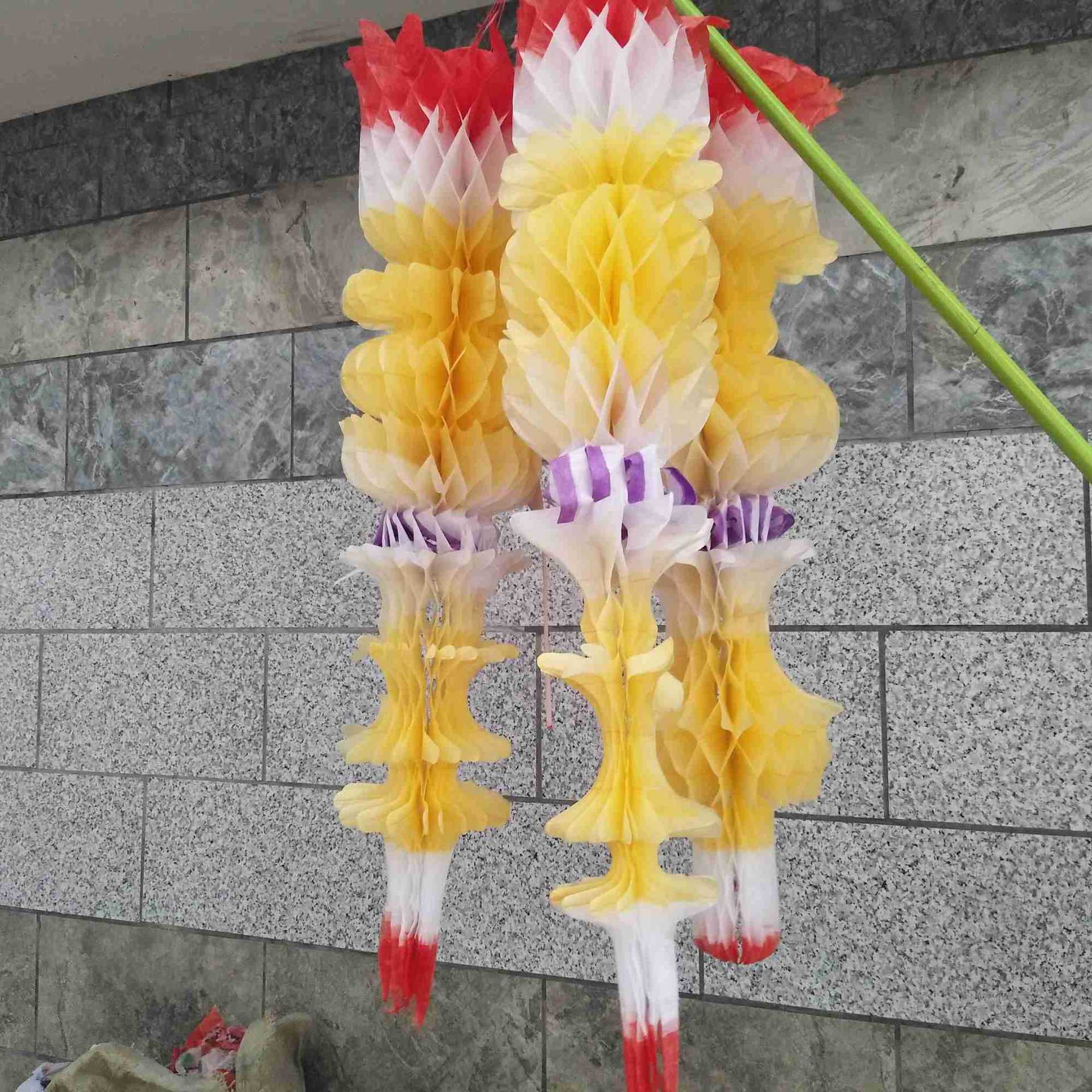 新款坟飘清明飘纸灯笼纸拉花吊钱上坟祭祀用品纸扎装饰清明花花圈