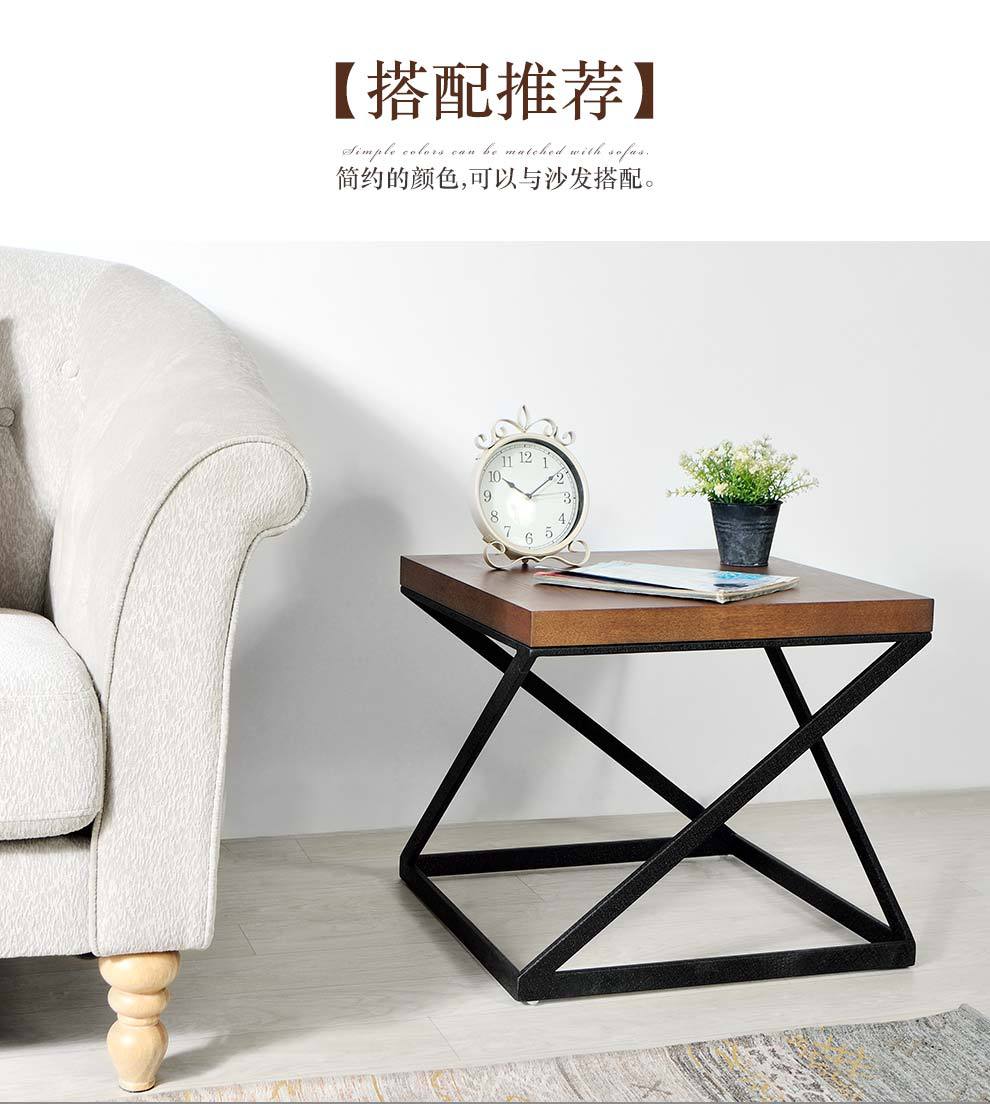 北欧小矮桌子简约正方形茶几电话机客厅酒店角几边几迷你铁艺边桌