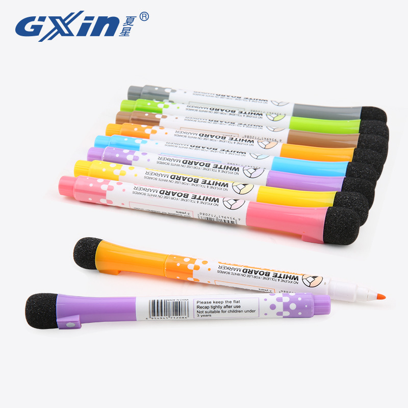 Xia Xing Gxin Whiteboard Marker G208 Adsorption Cartoon Erasable Magnetic Erasable Card Children 8 Colors Water-Based Paint Pen