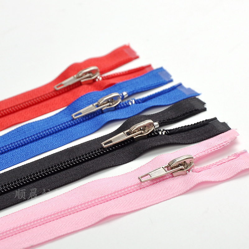 Multi-Color Strip Zipper No. 5 Nylon Open-End Zipper Clothing Home Textile Accessories Automatic Head Open-End Nylon Strip Zipper