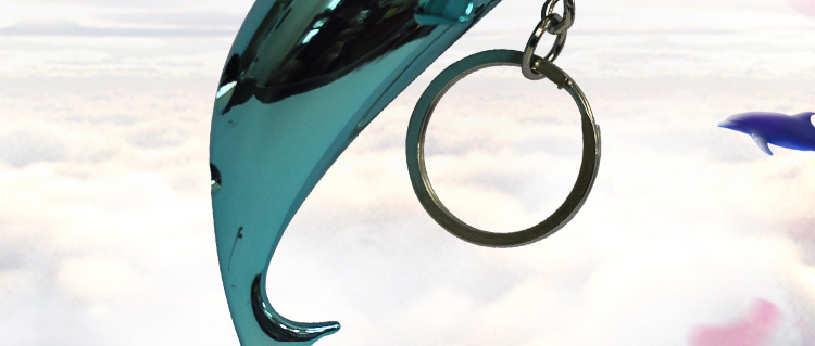 ym091创意可爱萌物海豚充气打火机 个性时尚带钥匙挂件打火机批发