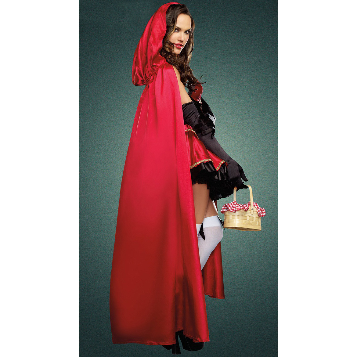 欧美万圣节披风女王小红帽服装 舞台表演服 角色扮演 游戏制服