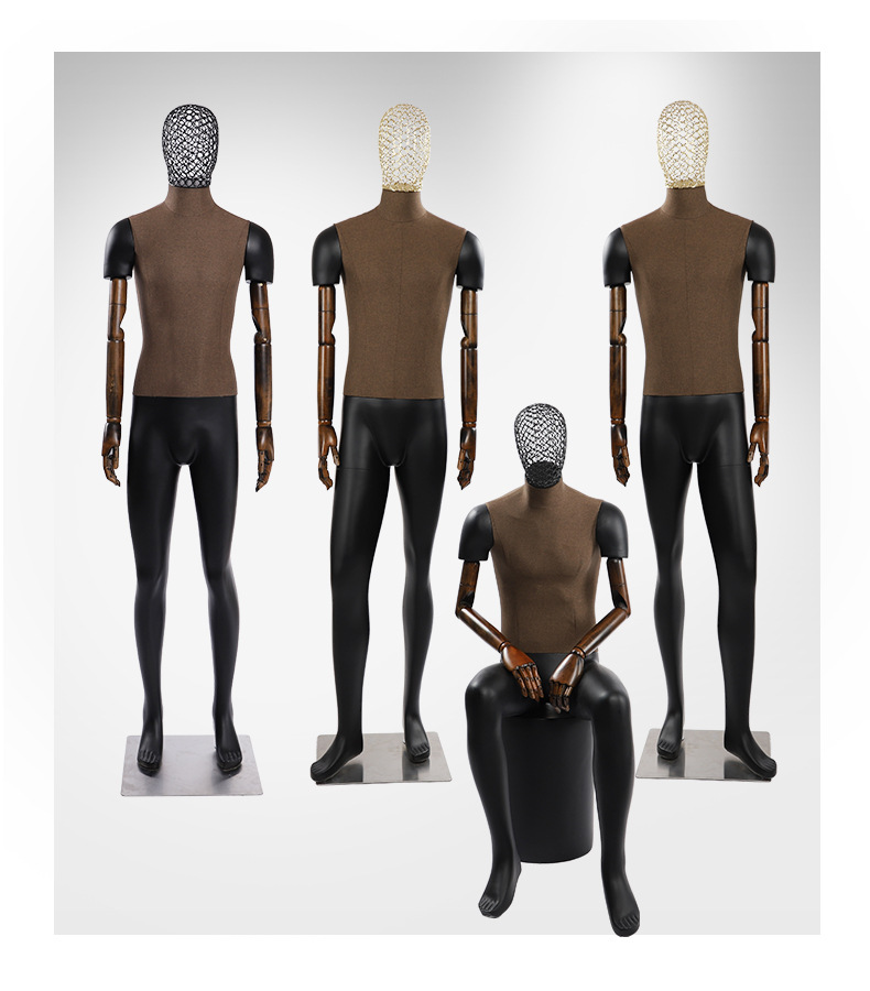 韩版男模特全身假人服装店模特道具人台铁丝头人体模特男装展示架