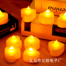 厂家货源心形蜡烛台仿真生日求婚婚庆摆图led电子蜡烛套餐candle