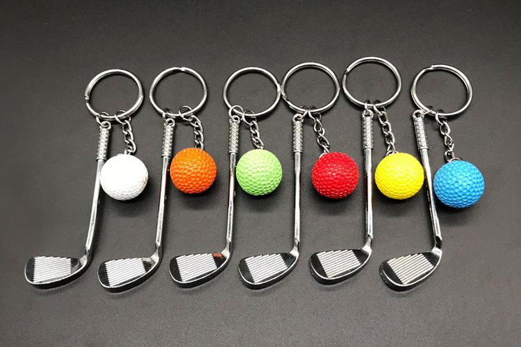 合金高尔夫球钥匙扣挂件 体育比赛纪念品奖品创意球类钥匙圈