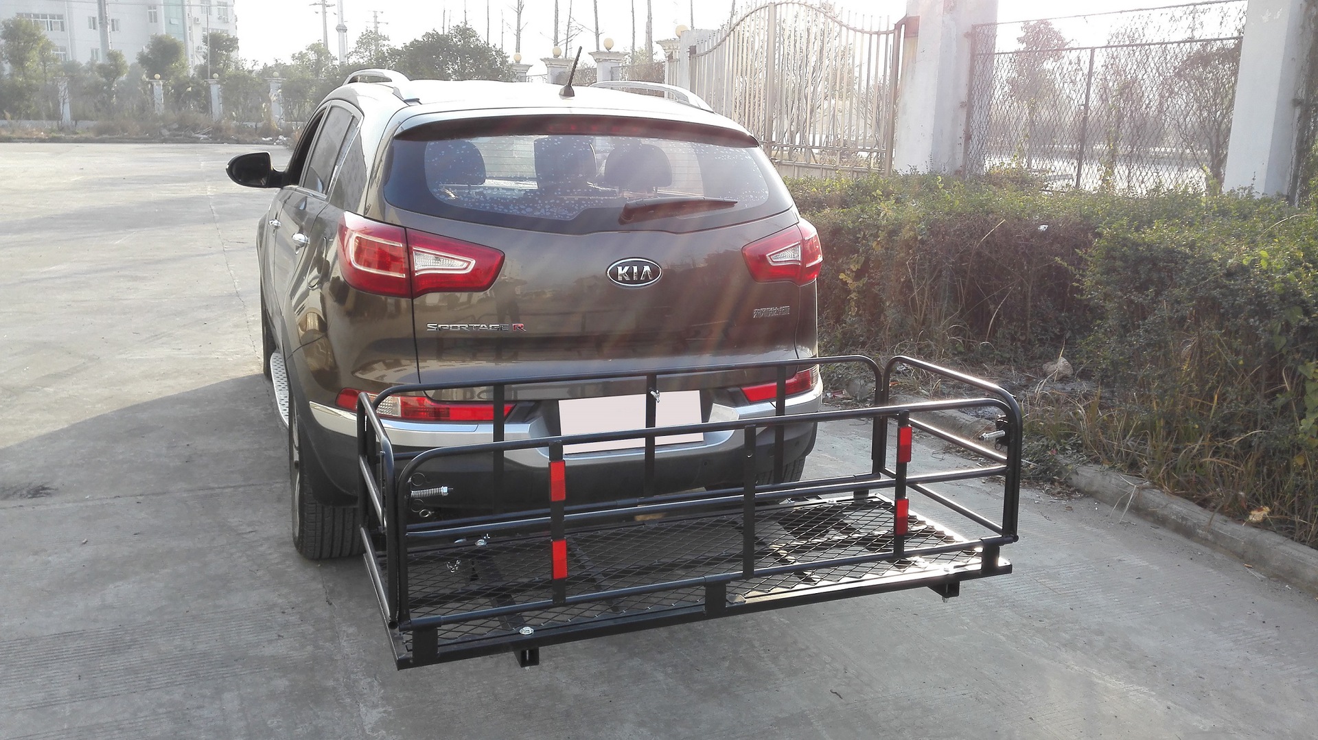 汽车通用行李尾架铁制行李框 拖斗载物篮 suv房车双腿支撑拖架