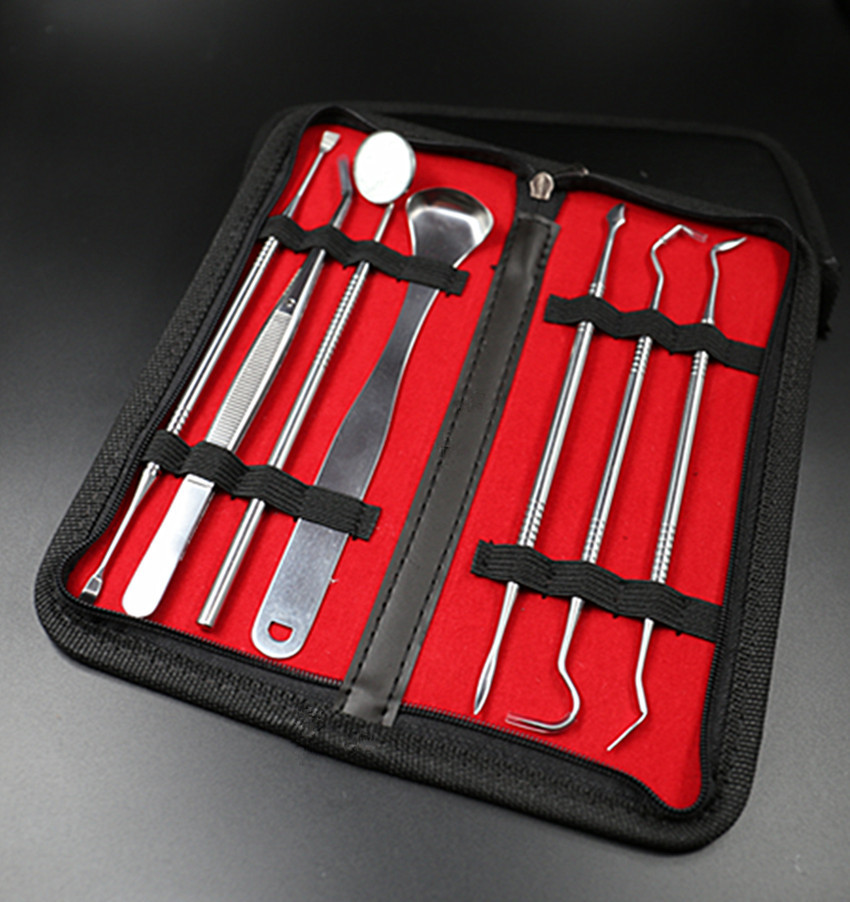 双头探针 牙医工具套装牙结石不锈钢牙齿科 口腔护理口镜牙科镊子