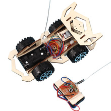 小学生科技制作发明拼装木制赛车科学实验玩具diy遥控四驱车新品