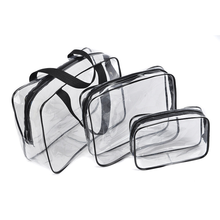 Transparent Cosmetic Bag Pvc Waterproof Wash Bag Portable Travel Storage Bag Wash Bag Available Logo in Stock