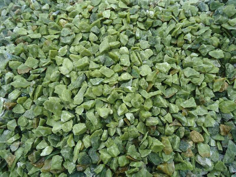 水磨石子丹东绿石米 色彩艳绿硬度高 厂家供应价格实惠