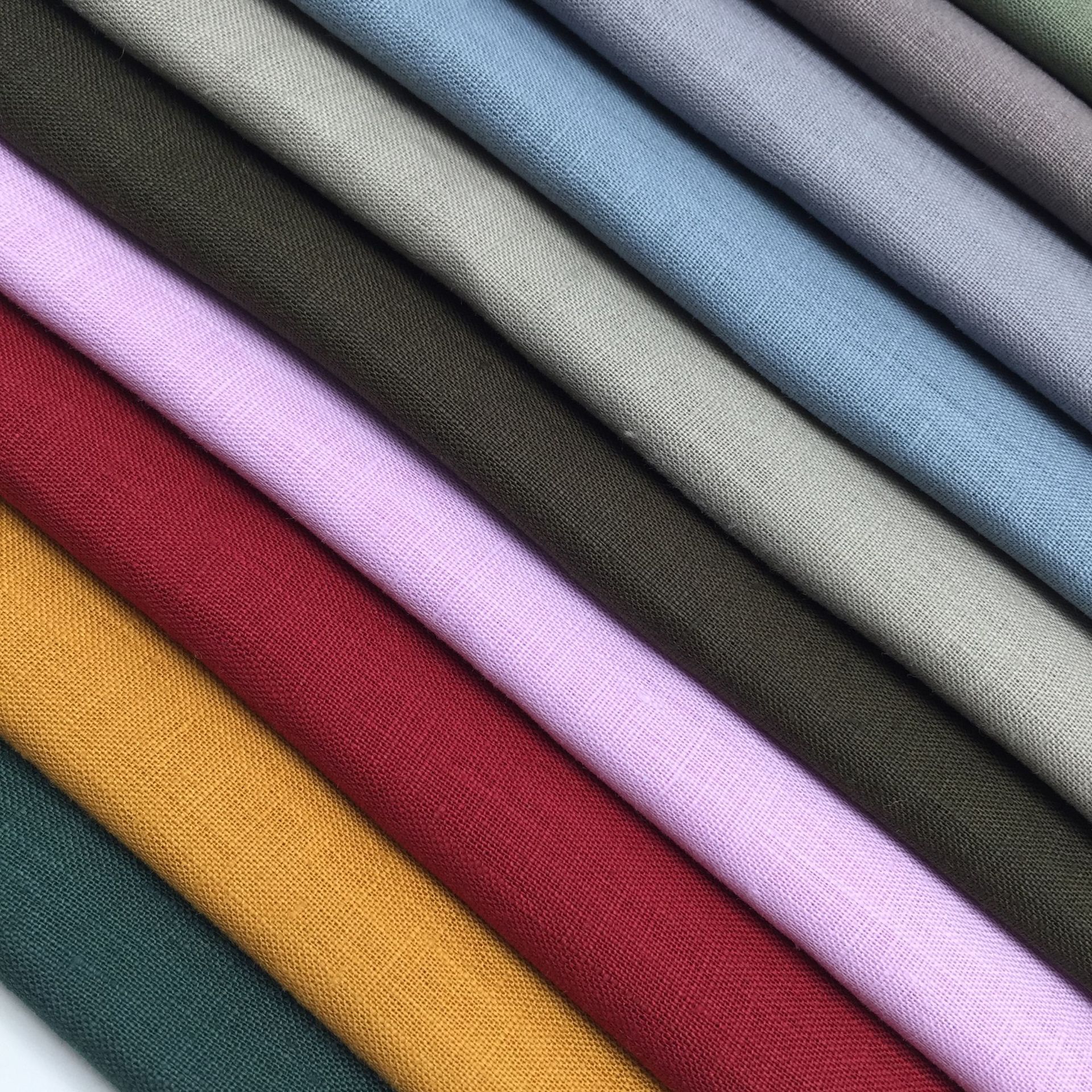 批发现货亚麻面料衬衫亚麻彩色布料春夏季汉服唐装连衣裙亚麻布