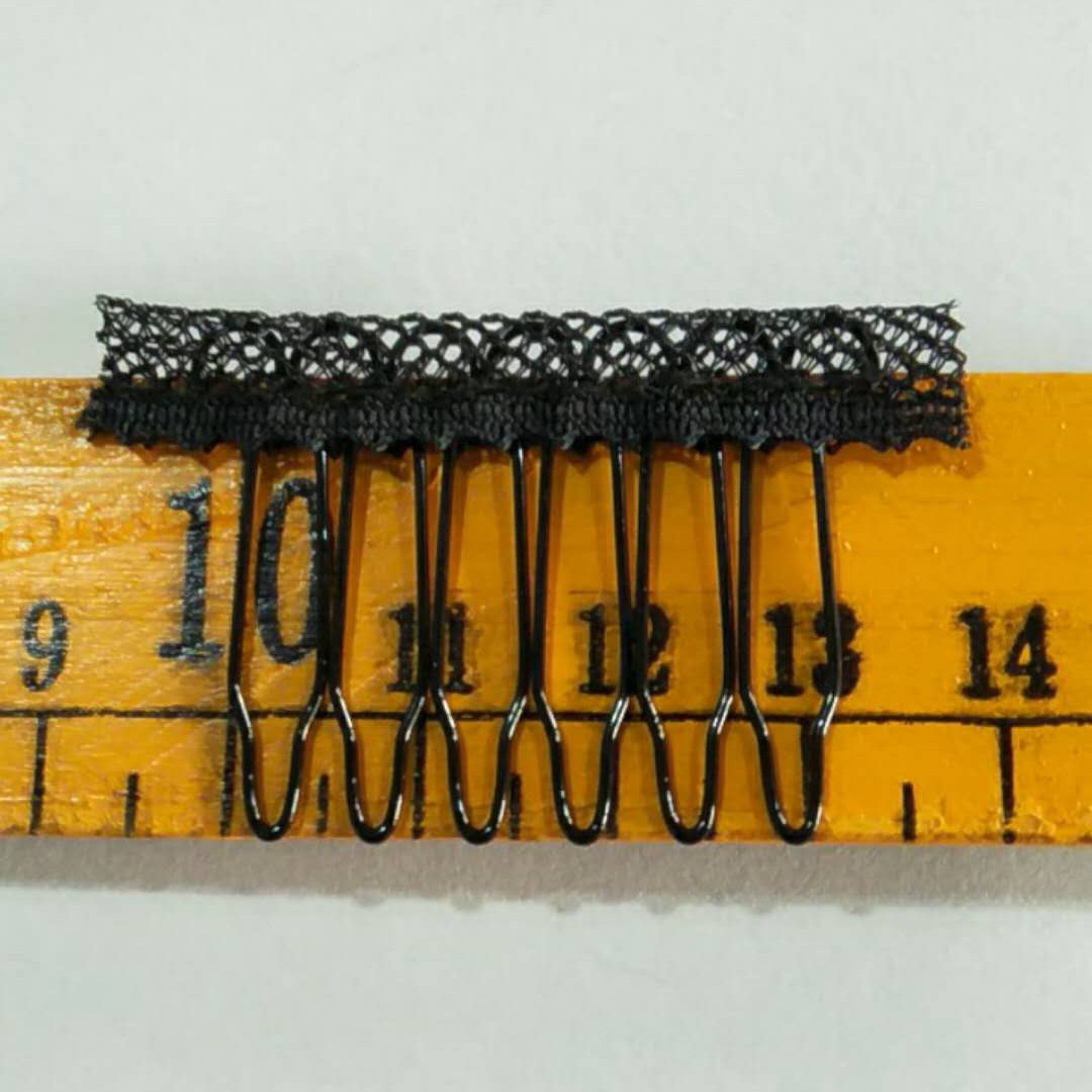假发辅料6齿网帽卡子网帽梳假发专用网帽接发卡子wig cap clips