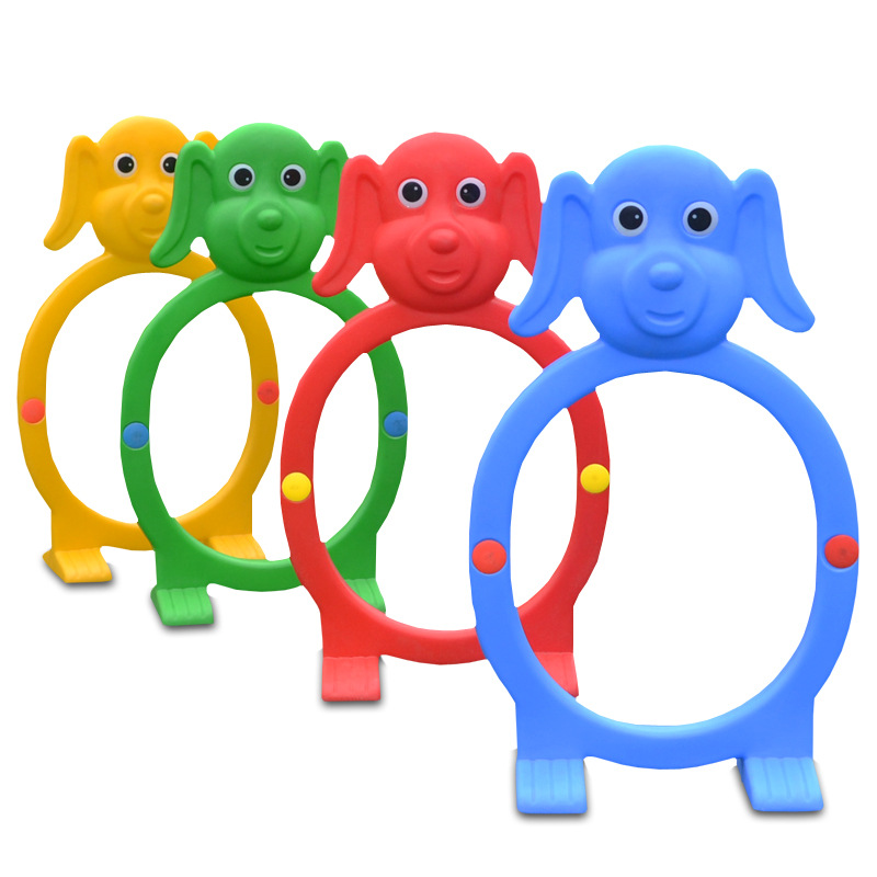 加厚滚塑卡通小狗钻圈幼儿园配套感统训练游艺设备互动游戏教玩具