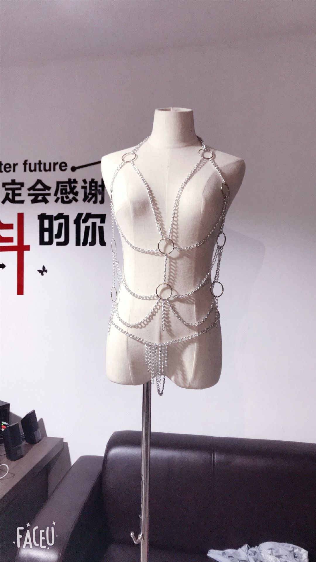 另类情趣内衣 夜店角色扮演女仆女金属铁链衣制服捆绑衣服套装