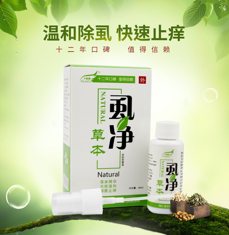 草本虱净 儿童头虱 去虱除虱 30ml厂家批发一件代发