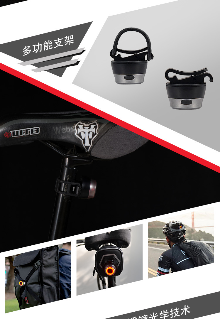 厂家直销优质usb充电自行车尾灯led自行车尾灯 赛特莱特lr-03