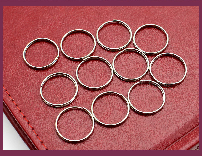 厂家直销20mm小铁环圈diy饰品配件连接圈镀镍钥匙圈细环钢丝双圈