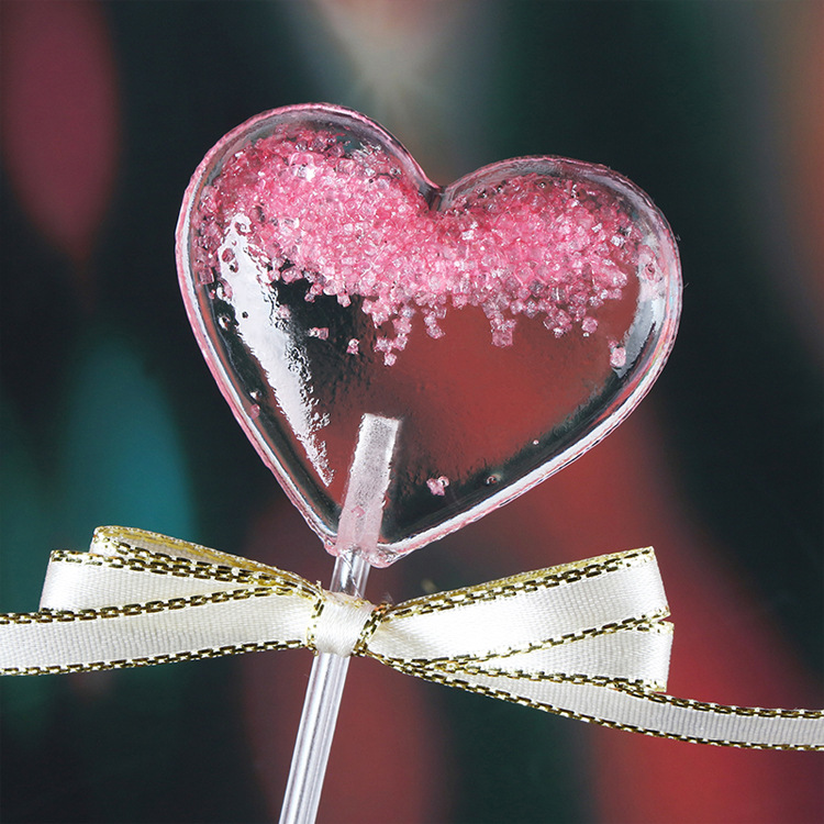 创意水晶爱心形水晶星空棒棒糖男女友情人节告白生日礼物糖果批发