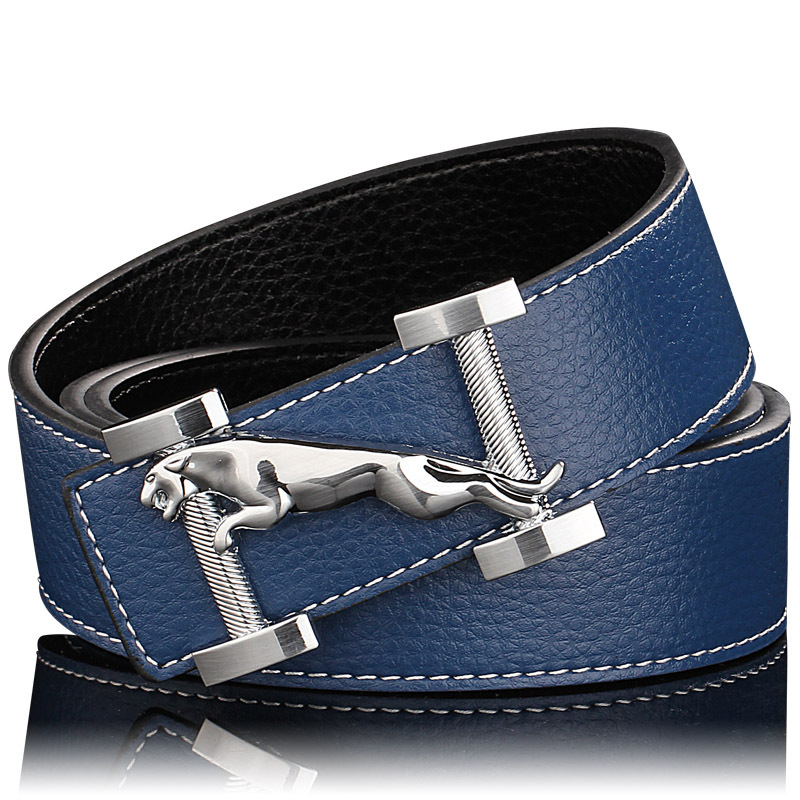 Men's Leather Belt Men's Wholesale Genuine Leather Inner Wear Smooth Buckle Buckle Cowhide Pant Belt Korean Business Fashion Belt Men's