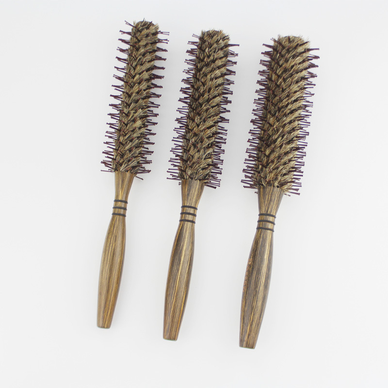 厂家直销毛滚梳猪鬃毛梳子卷发梳子内扣吹直发造型梳家用圆滚梳