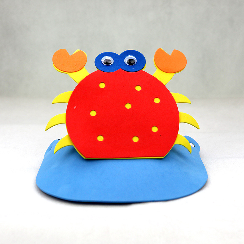 双骏eva 厂家批发直销 儿童益智玩具 遮阳帽子 表演道具 小螃蟹