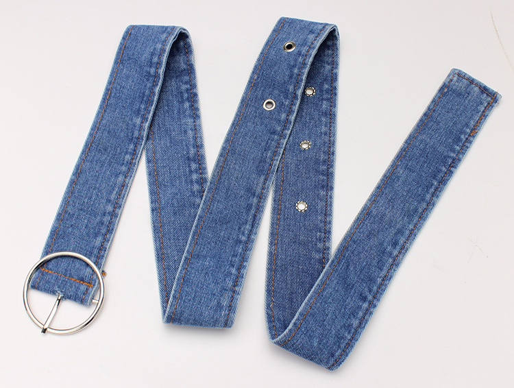 圆扣腰带布带风衣腰带牛仔布飘带配带