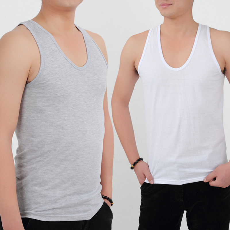 Factory Promotion Men's Vest Middle-Aged and Elderly Cotton plus-Sized plus-Sized Jersey Camisole Men's Cotton Vest