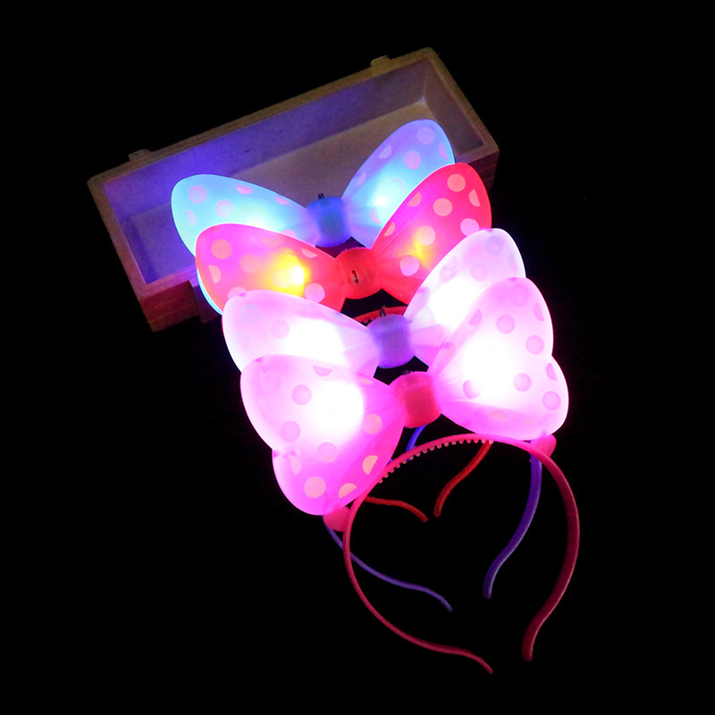 Halloween Horn Headband Luminous Horn Light Antlers Rabbit Ears Hair Hoop Children's Hairpin Concert Glowing Headdress