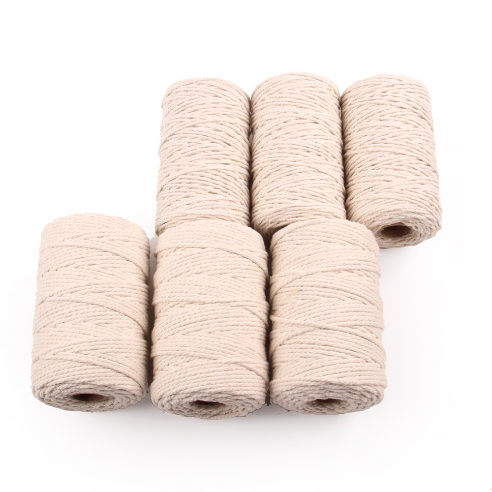工艺棉绳1mm-8mm手工diy装饰棉绳全棉纱棉绳 100米棉绳